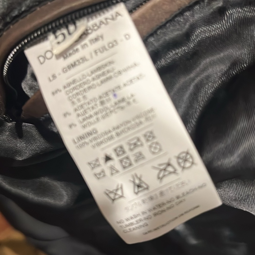 Dolce and gabbana brown leather jacket - Picture 5 of 7